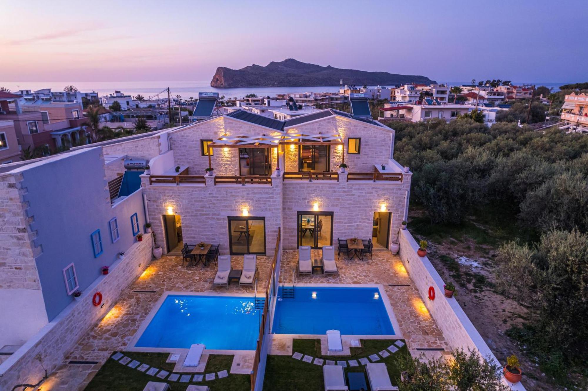 Sun Flower Villas With Sea View Agia Marina Exteriör bild