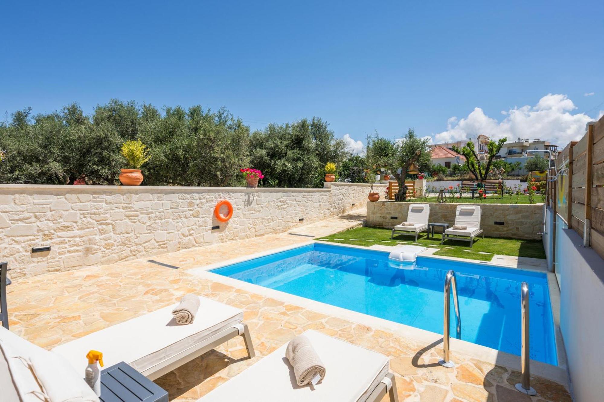 Sun Flower Villas With Sea View Agia Marina Exteriör bild