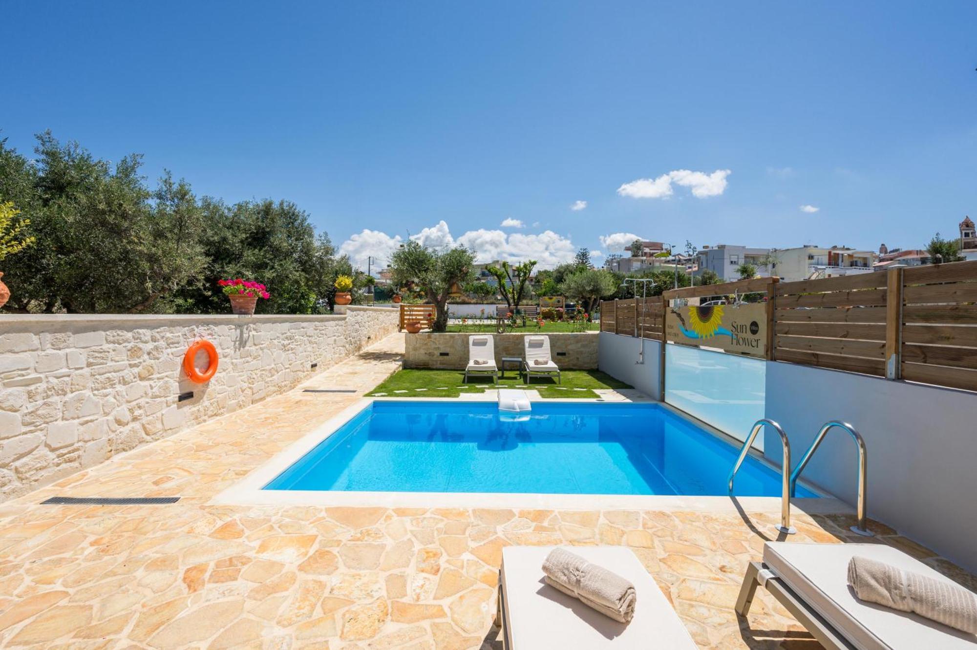 Sun Flower Villas With Sea View Agia Marina Exteriör bild