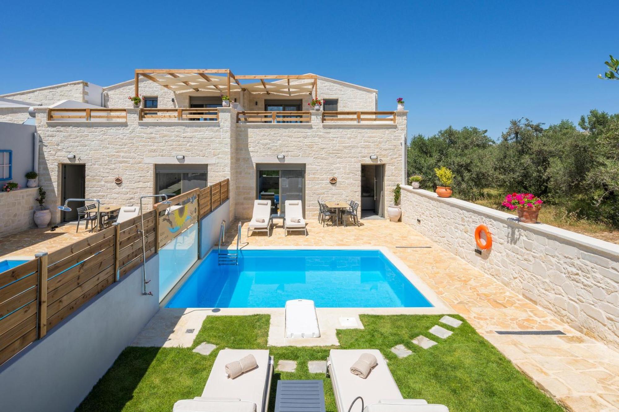 Sun Flower Villas With Sea View Agia Marina Exteriör bild