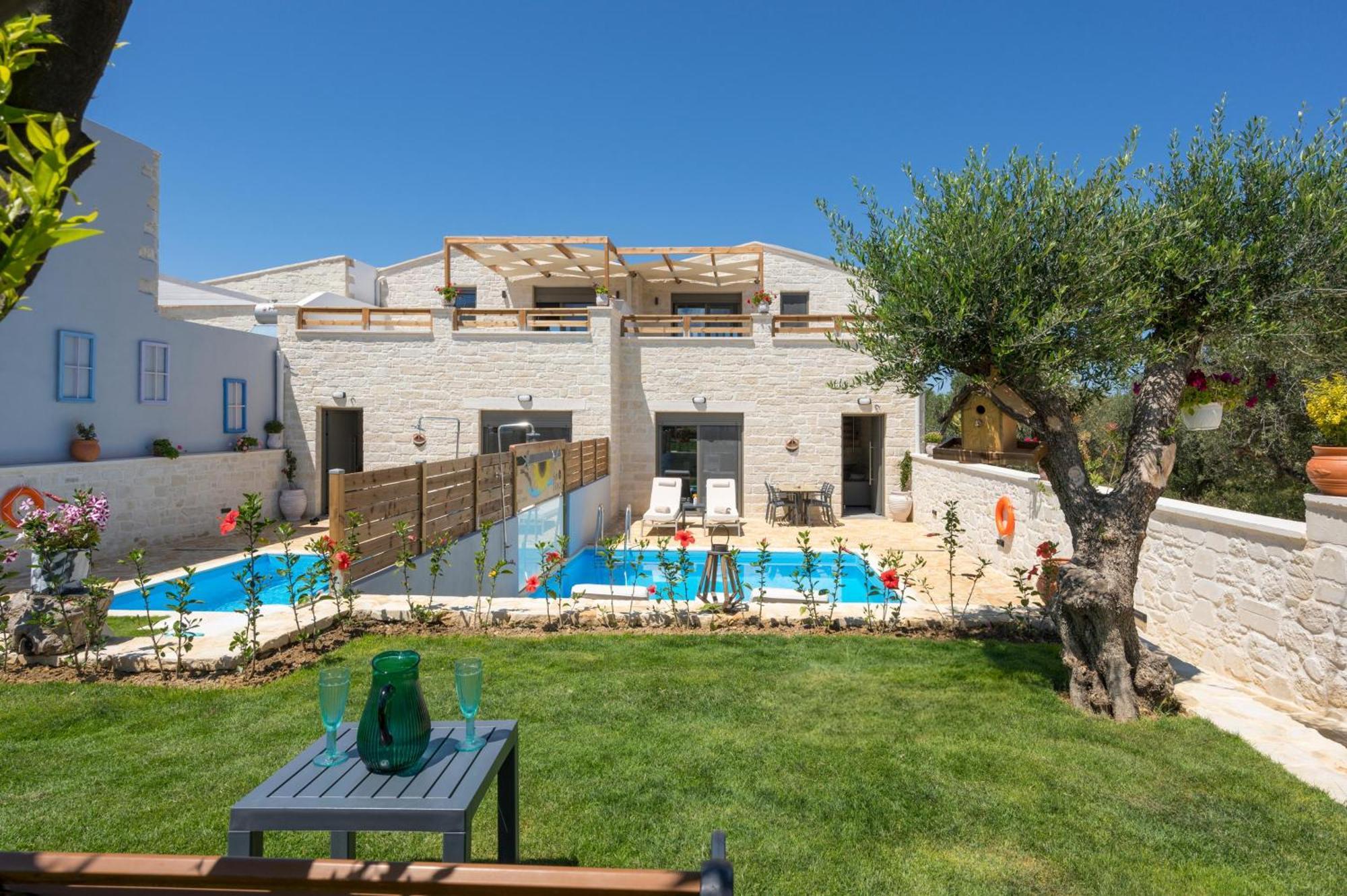 Sun Flower Villas With Sea View Agia Marina Exteriör bild