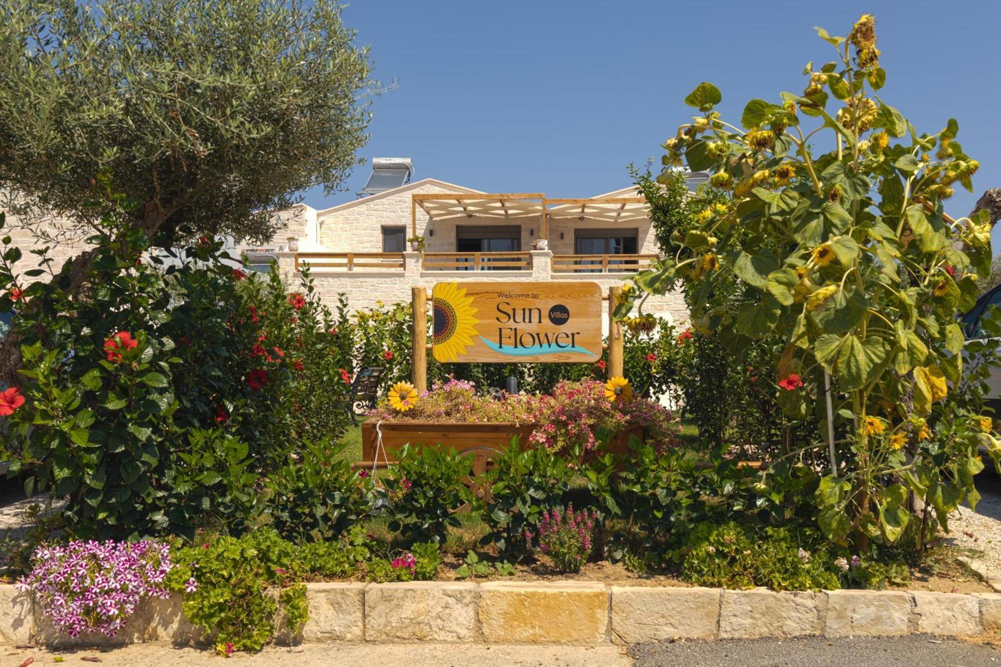 Sun Flower Villas With Sea View Agia Marina Exteriör bild