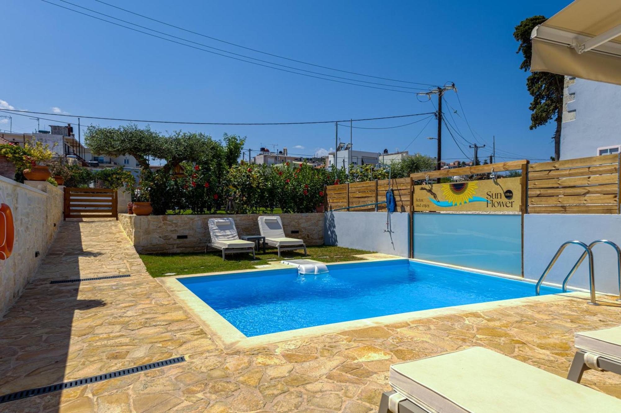 Sun Flower Villas With Sea View Agia Marina Exteriör bild