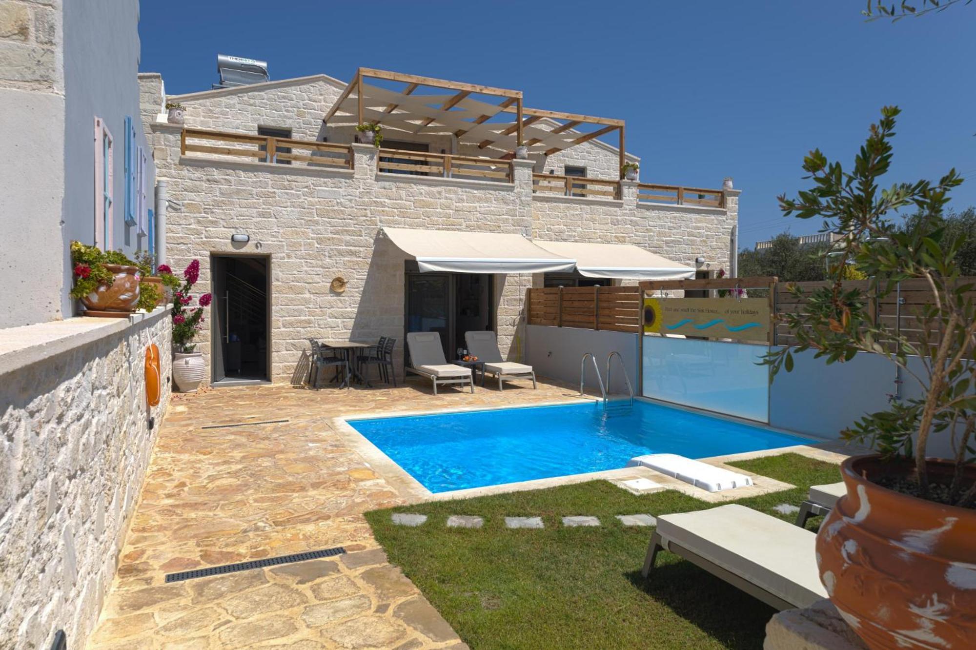 Sun Flower Villas With Sea View Agia Marina Exteriör bild